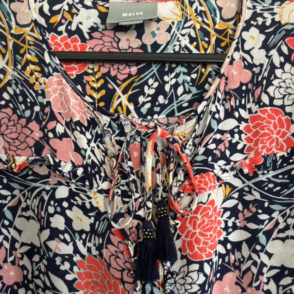 Anthropologie Maeve Begonia Peasant Top - Picture 5 of 7
